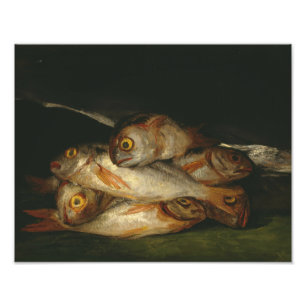 Francisco Goya - Nog steeds leven met Golden Bream Foto Afdruk