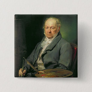 Francisco Jose de Goya, 1826 (olie op doek) Vierkante Button 5,1 Cm