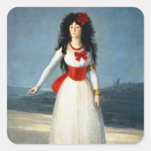 Francisco Jose de Goya y Lucientes De duchess o Vierkante Sticker