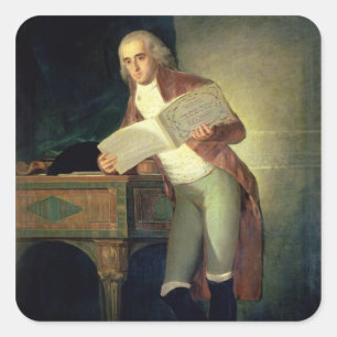 Francisco Jose de Goya y Lucientes   Don Jose Alva Vierkante Sticker