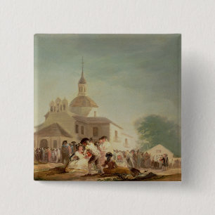 Francisco Jose de Goya y Lucientes Hermitage Vierkante Button 5,1 Cm