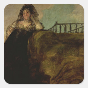 Francisco Jose de Goya y Lucientes Leocadia Zori Vierkante Sticker