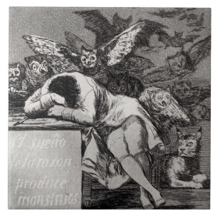 Francisco Jose de Goya y Lucientes Slaapstand Tegeltje