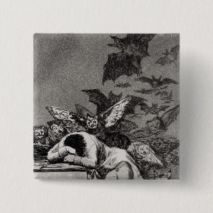 Francisco Jose de Goya y Lucientes Slaapstand Vierkante Button 5,1 Cm