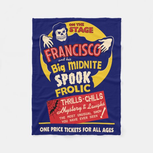 Francisco  Spook Show Poster Fleece Deken (Voorkant)