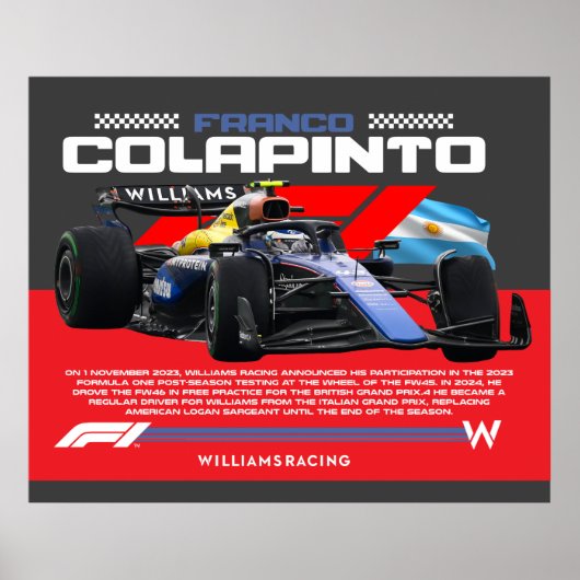 Franco colapinto poster (Voorkant)