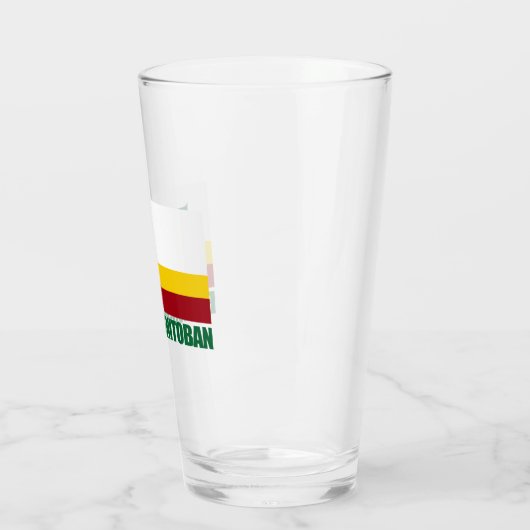 Franco-Manitoban Flag Glas (Links)
