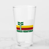 Franco-Manitoban Flag Glas (Voorkant)