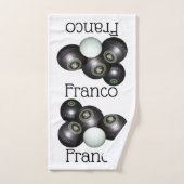 Franco Name with Lawn Bowls Design, Handdoek (Handdoek)