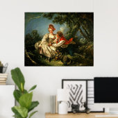 François Boucher De vier seizoenen: Spring Frühlin Poster (Thuiskantoor)