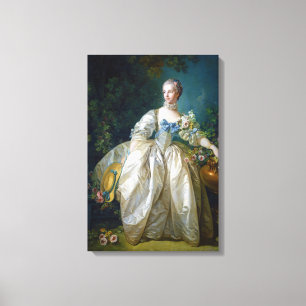 FRANCOIS BOUCHER - MADAME BERGERET portret art Canvas Afdruk