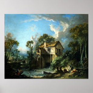 François Boucher Mill bij Charenton Poster