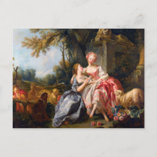 Francois Boucher The Billet Dou rococo damart Briefkaart