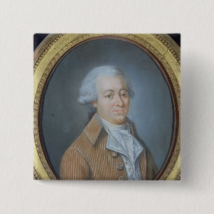 Francois Buzot 1792 Vierkante Button 5,1 Cm