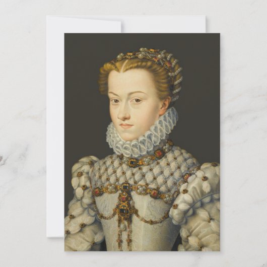 Francois Clouet - Elisabeth van Oostenrijk Kaart (Voorkant)