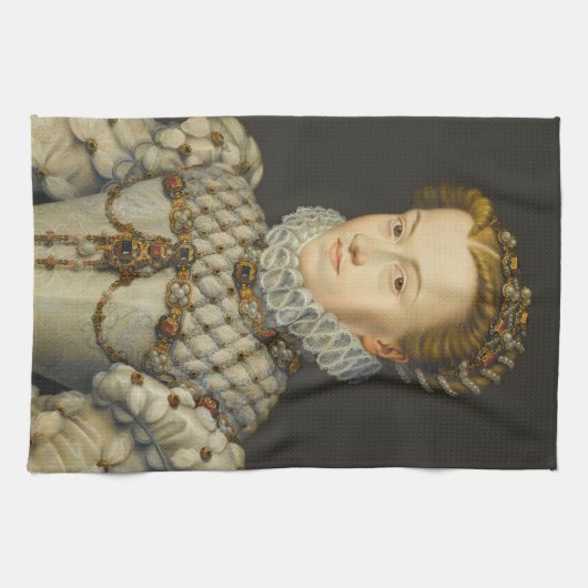 Francois Clouet - Elisabeth van Oostenrijk Theedoek (Horizontaal)