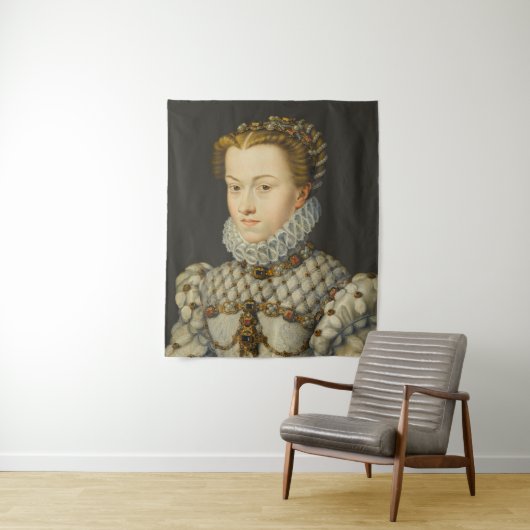 Francois Clouet - Elisabeth van Oostenrijk Wandkleed (In situ)