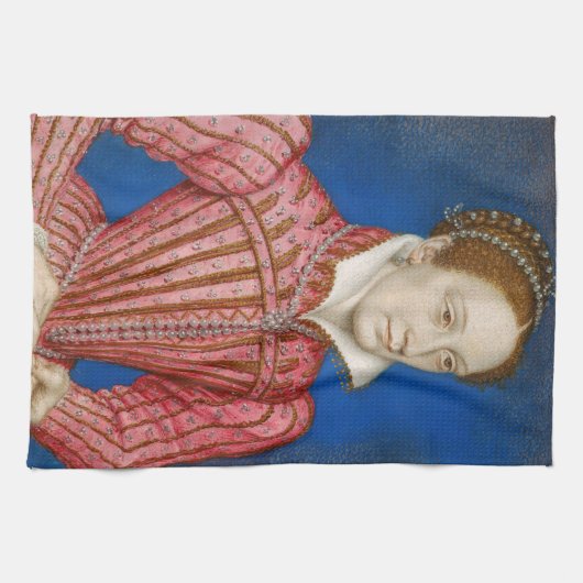 Francois Clouet - Mary, koningin van Schotten Theedoek (Horizontaal)