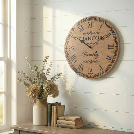 FRANCOIS Family Wall Clock  Grote Klok
