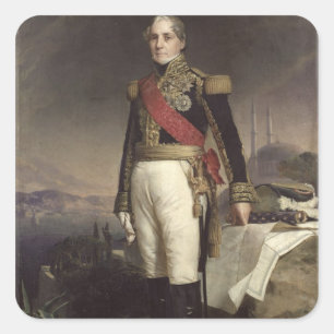Francois-Horace Count Sebastiani, 1841 Vierkante Sticker