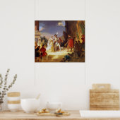 Francois I met Leonardo da Vinci Poster (Keuken)