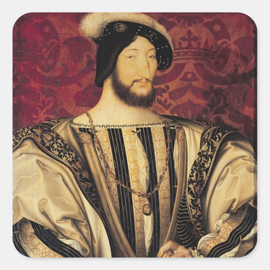Francois I Vierkante Sticker (Voorkant)