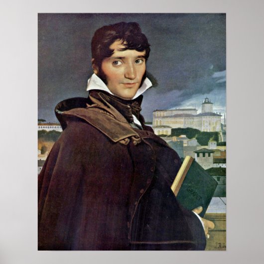 Francois-Marius Granet door Jean Auguste Ingres Poster (Voorkant)