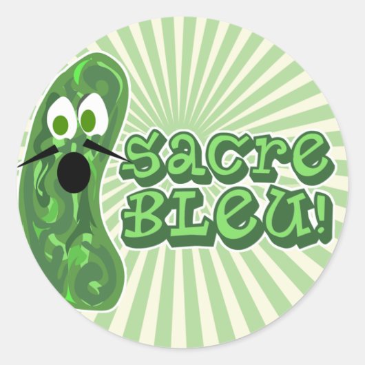 Francois the Cucumber Bold Ronde Sticker (Voorkant)