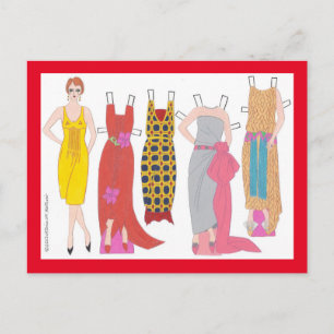 Francoise, Art Deco Lady van France Paper Doll Briefkaart