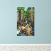 Franconia Notch State Park 2 Canvas Afdruk (Insitu (Houten vloer))