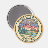 Franconia Notch State Park New Hampshire Badge Magneet (Voorkant / Achterkant)
