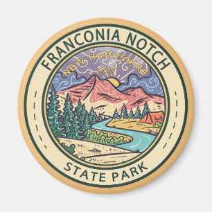 Franconia Notch State Park New Hampshire Badge Magneet