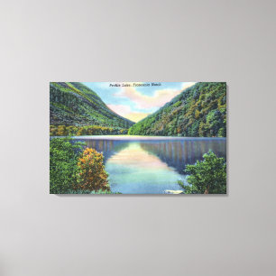 Franconia Notch Uitzicht van Profile Lake Canvas Afdruk