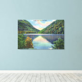 Franconia Notch Uitzicht van Profile Lake Canvas Afdruk (Insitu (Houten vloer))