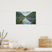 Franconia Notch Uitzicht van Profile Lake Poster (Keuken)
