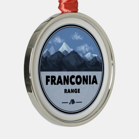 Franconia Range New Hampshire Camping Metalen Ornament (Rechts)