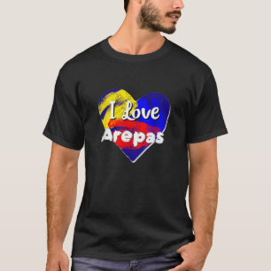 Franela Venezolana Ik hou van arepas T Shirt