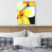 Frangipani-bloemencanvas, Sacha Grossel Art Canvas Afdruk (Insitu (Slaapkamer))