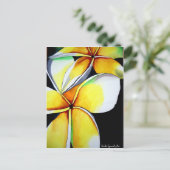 Frangipani-bloemkunst Briefkaart (Staand voorkant)