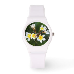 Frangipani Blossom Cluster Artistieke stijl Horloge