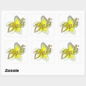 Frangipani Blossom Vierkante Sticker (Vel)