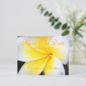 Frangipani - De datum opslaan Aankondigingskaart (Staand voorkant)