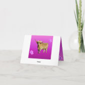 Frangipani de Highland Koe, Kaart (Achterkant)