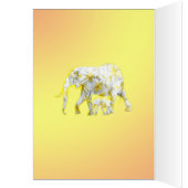 Frangipani Elephants, carte d'anniversaire (Intérieur (Gauche))