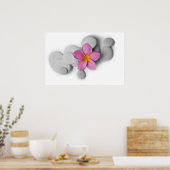 Frangipani en Pebbles Poster (Keuken)