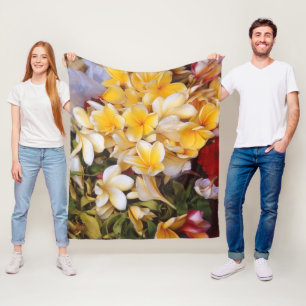 Frangipani fleece deken