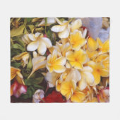 Frangipani fleece deken (Voorkant (Horizontaal))