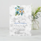 Frangipani Floral Hawaiian bruiloft viering Kaart (Staand voorkant)