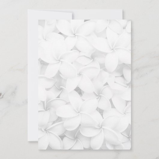 Frangipani Floral Hawaiian Brunch en Bubbly Kaart (Achterkant)