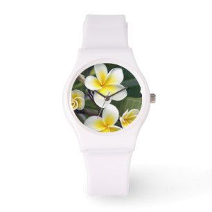 Frangipani flower Cookeilanden Horloge